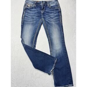 Rock Revival Women's KAI Easy Boot Blue Jeans Denim Sz 27 Real Waist 30-32”